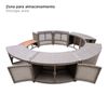 Revestimiento Para Spa Hidromasaje K2o Full Surround 180 Ø279x40x56 Cm Borde Para Spa Circular Con Escalones, Asientos Y Almacenamiento