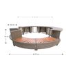 Revestimiento Para Spa Hidromasaje K2o Full Surround 180 Ø279x40x56 Cm Borde Para Spa Circular Con Escalones, Asientos Y Almacenamiento