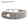 Revestimiento Para Spa Hidromasaje K2o Full Surround 180 Ø279x40x56 Cm Borde Para Spa Circular Con Escalones, Asientos Y Almacenamiento