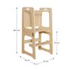 Torre De Aprendizaje De Madera Para Bebés Montessori Robincool Evolutive Ii 43x40x86cm Convertible En Mesa Y Silla 3 En 1 | Barra De Seguridad | Pizarra | Escalera Evolutiva Modular Para Niños