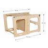 Torre De Aprendizaje De Madera Para Bebés Montessori Robincool Evolutive Ii 43x40x86cm Convertible En Mesa Y Silla 3 En 1 | Barra De Seguridad | Pizarra | Escalera Evolutiva Modular Para Niños