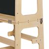 Torre De Aprendizaje De Madera Para Bebés Montessori Robincool Evolutive Ii 43x40x86cm Convertible En Mesa Y Silla 3 En 1 | Barra De Seguridad | Pizarra | Escalera Evolutiva Modular Para Niños