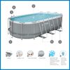 Pack Piscina Bestway Power Steel Ovalada 549x274x122 Cm Más Accesorios De Mantenimiento De Piscina Y Robot Limpiafondos Incluido