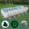 Pack Piscina Bestway Rectangular 640x274x132 Cm Con Accesorios De Mantenimiento De Piscina Y Robot Limpiafondos Incluidos