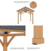 Pérgola De Jardín Gardiun Fénix 12 M2 300x401x282 Cm Madera Laminada | Postes De 14x14 Cm | Cubierta De Acero | Fijación Incluida