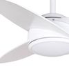 Ventilador De Techo Kekai Levante Dc 105x38 Cm 55w Blanco Con Aspas Blancas, Luz Regulable, Temporizador Y Control Remoto