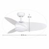 Ventilador De Techo Kekai Levante Dc 105x38 Cm 55w Blanco Con Aspas Blancas, Luz Regulable, Temporizador Y Control Remoto