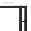 Leñero De Interior Kekai Rack Iii 60x25x100 Cm Almacenaje De Madera Con Estructura De Acero Galvanizado, Color Negro