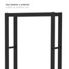 Leñero De Interior Kekai Rack Iv 60x25x150 Cm Almacenaje De Madera Con Estructura De Acero Galvanizado, Color Negro