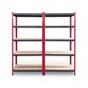 Pack 2 Estanterías Metálicas Catterhouse Rack Cargo Advance 90 - 90x40x180 Cm Estanterías De Almacenaje De Acero Galvanizado Y Mdf Con Baldas Ajustables