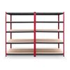 Pack 2 Estanterías Metálicas Catterhouse Rack Cargo Advance 120 - 120x60x180cm De Acero Galvanizado Y Mdf Con Baldas Ajustables