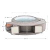 Spa Hinchable Bestway Zurich Ø180x66 Cm Airjet + Revestimiento K2o Full Surround 180 279x40x56 Cm Borde Para Spa Circular