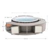 Spa Hinchable Bestway Bahamas Ø180x66 Cm Airjet + Revestimiento K2o Full Surround 180 279x40x56 Cm Borde Para Spa Circular