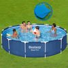 Pack Piscina Desmontable Bestway Steel Pro 396x84 Cm Con Depuradora De Cartucho 2.006 L/h, Kit De Mantenimiento Y Tapiz De Suelo