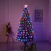 Árbol Navidad Artificial Soporte Metálico Navideña Fibra Optica Diamante Luces Colores Árboles   