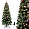 Árbol De Navidad Verde Artificial Con Estrellas Luces Cálidos Incorporados 180cm