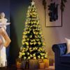 Árbol De Navidad Con Luces Cálidos Dorado 180cm