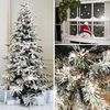 Árbol De Navidad Con Nieve Mezclado De Polietileno Efecto Nevedo 180cm