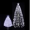 Árbol Navidad Blanco Gradiente De Led De Fibra Óptica Transparente 120cm