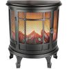 Chimenea Decorativa Led Efecto Llama De Fuego Chimenea De Batería Negro 30.5x16x35.5cm