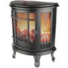 Chimenea Decorativa Led Efecto Llama De Fuego Chimenea De Batería Negro 30.5x16x35.5cm