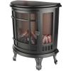 Chimenea Decorativa Led Efecto Llama De Fuego Chimenea De Batería Negro 30.5x16x35.5cm