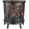 Chimenea Decorativa Led Efecto Llama De Fuego Chimenea De Batería Negro 30.5x16x35.5cm