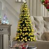 Árbol De Navidad Con Luces Cálidos Dorado 90cm
