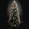 Árbol De Navidad Verde Artificial Con Estrellas Luces Cálidos Incorporados 60cm