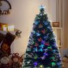 Árbol Navidad Con Luces Fibra Óptica De Colores 60cm