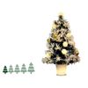 Árbol De Navidad Artificial Con Bolas De Luz Led (verde Azul Rosa) 60cm Dorado