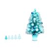 Árbol De Navidad Artificial Con Bolas De Luz Led (verde Azul Rosa) 60cm Azul