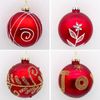 Set De 4 Bolas De Navidad Plateadas 8cm Bolas De Adornos De Árbol De Navidad