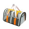 Bolsa Transporte Alfombrilla Extraíble Malla Transpirable Perros Gatos Correa Naranja 34*24*24cm