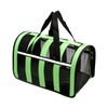 Bolsa Transporte Alfombrilla Extraíble Malla Transpirable Perros Gatos Correa Verde 34*24*24cm