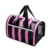 Bolsa Transporte Alfombrilla Extraíble Malla Transpirable Perros Gatos Correa Morado 49*28*27cm