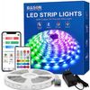 Bason Tira De Luces Led De 50 Pies, Control De Aplicación Bluetooth Y Control 