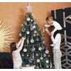 Juego De Adornos De Navidad Con Estrella Adornos Colgantes Para Decoración De Árbol De Navidad Dorado 41pcs