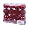 Juego De Adornos De Navidad Con Estrella Adornos Colgantes Para Decoración De Árbol De Navidad Rojo 29pcs