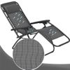 Silla Gravedad Cero Silla De Patio Reclinable Tumbona Plegable De Descanso Ajustable Con Reposacabezas Negro