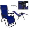 Silla Gravedad Cero Silla De Patio Reclinable Tumbona Plegable De Descanso Ajustable Con Reposacabezas Azul