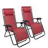 Set De 2 Sillas De Metal Silla Tumbona Zero Gravity Verde