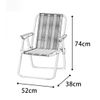 Silla De Playa Plegable Silla De Jardín Portátil Para Camping Playa Y Piscina 74x52x38cm Rojo