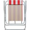 Silla De Playa Plegable Silla De Jardín Portátil Para Camping Playa Y Piscina 74x52x38cm Rojo