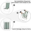 Pack De 2 Sillas De Playa Plegable Silla De Jardín Portátil Para Camping Playa Y Piscina 74x52x38cm Marino