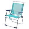 Silla De Playa Plegable Fija Plegable De Aluminio 52x38x84cm Turquesa