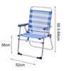 Silla De Playa Plegable Fija Plegable De Aluminio 52x38x84cm Turquesa