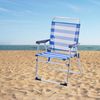 Silla De Playa Plegable Fija Plegable De Aluminio 52x38x84cm Turquesa