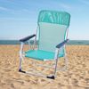 Sillas Playa Fijas De Asiento Bajo De Aluminio Silla Plegable De 48x23x70cm Turquesa