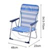 Sillas Playa Fijas De Asiento Bajo De Aluminio Silla Plegable De 48x23x70cm Turquesa